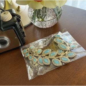 Gold/Teal Necklace